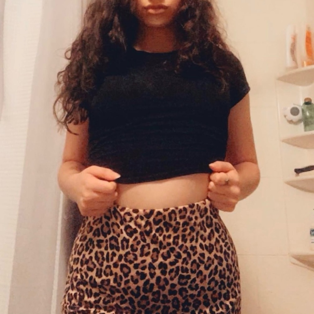 Leopard Print Pencil Skirt